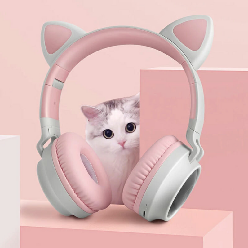 Fone de ouvido gatinho